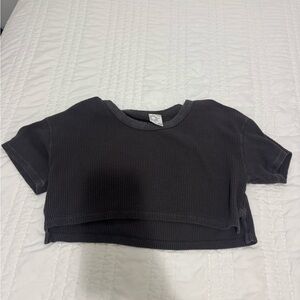 Aerie Black Crop Top